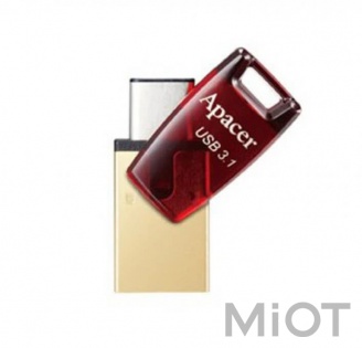 USB флеш накопичувач Xiaomi Apacer 64GB AH180 Red Type-C Dual USB 3.1 (AP64GAH180R-1)